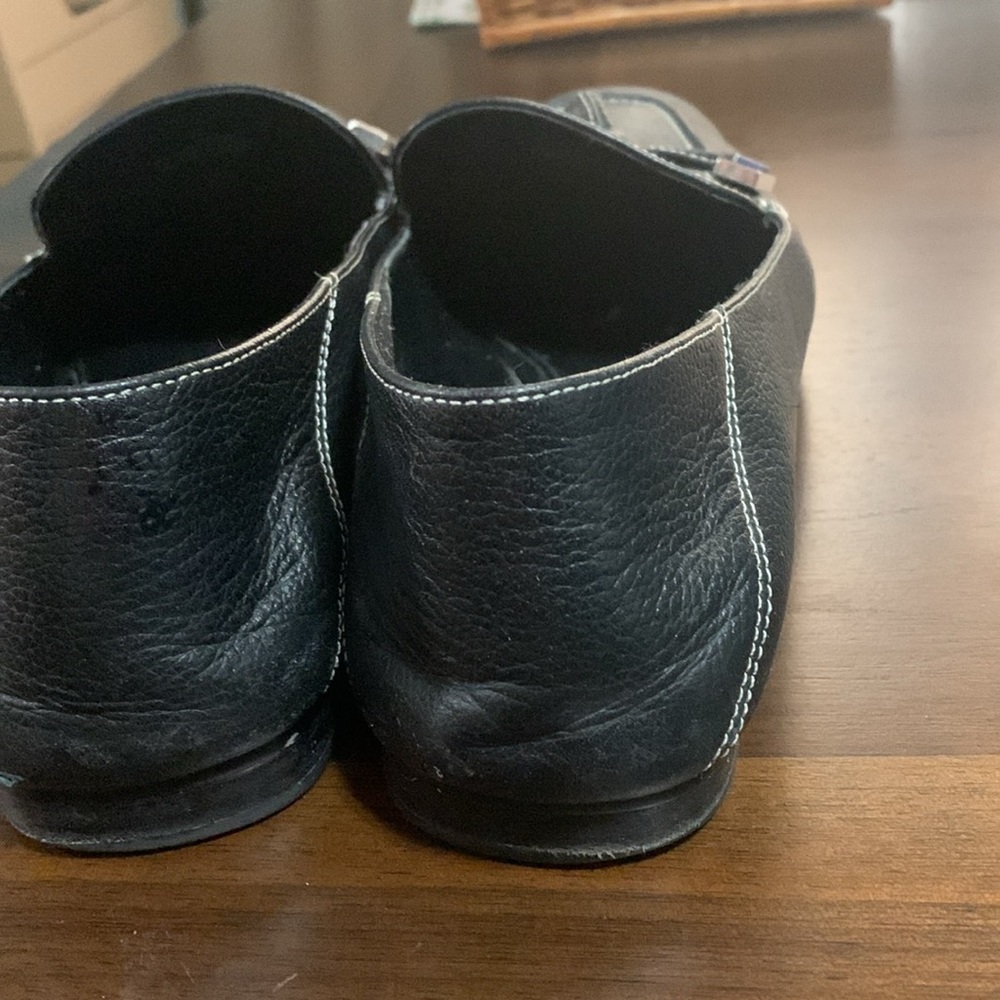 Michael Kors, black leather loafers size 9 - Picture 3 of 6